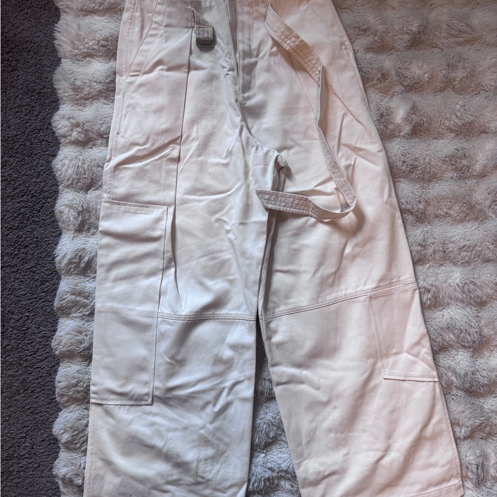 Zara Off-White Drawstring Pants - Picture 2 of 3